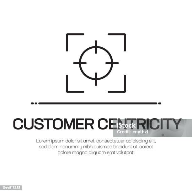 Customer Centricity Vector Line Icon Simple Thin Line Icon Premium Quality Design Element Stock Illustration - Download Image Now