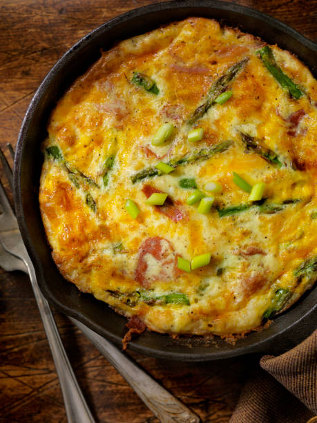 istock Cheese Frittata with Asparagus and Prosciutto 1144817594