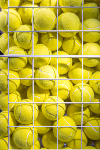istock Tennis Balls in Cage 1144818558
