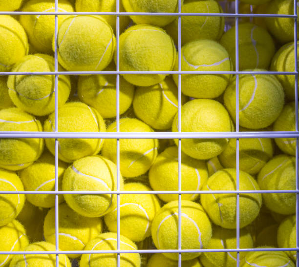 istock Tennis Balls in Cage 1144818577