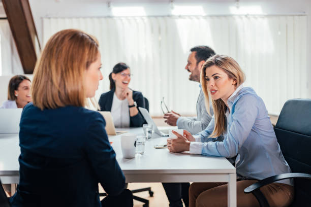 istock Business people discussing ideas at meeting. 1144822881