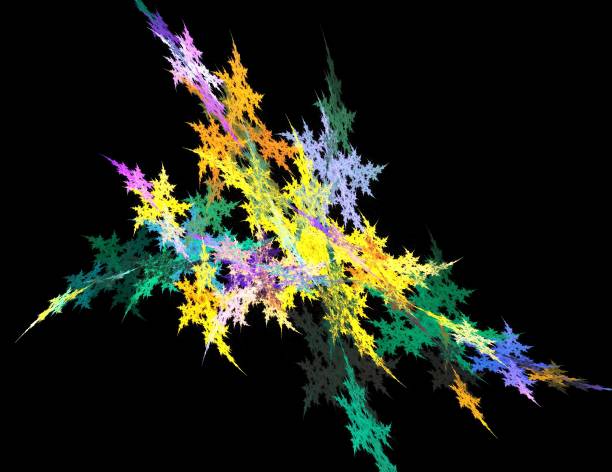 istock image of one Digital Fractal on Black Color 1144822923