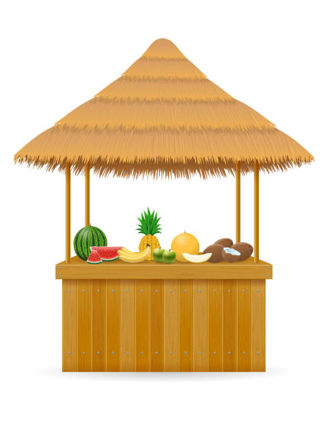 istock beach stall fresh bar for summer holidays on resort in the tropics vector illustration 1144823080