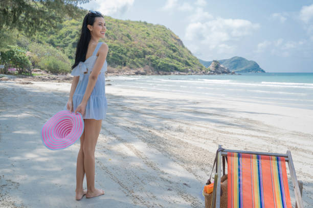 istock Lounge chair on the beach in summer.- Image 1144825442
