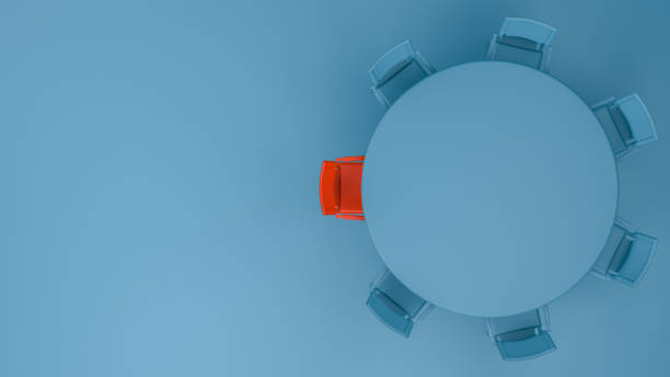 istock Red Different Chair, Leadership Concept, Minimal Design 1144826921