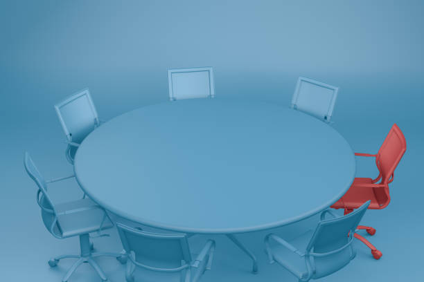 istock Red Different Chair, Leadership Concept, Minimal Design 1144827650