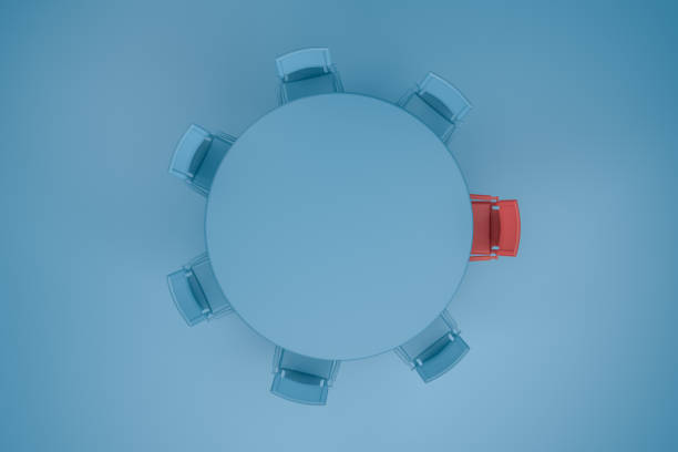 istock Red Different Chair, Leadership Concept, Minimal Design 1144827837