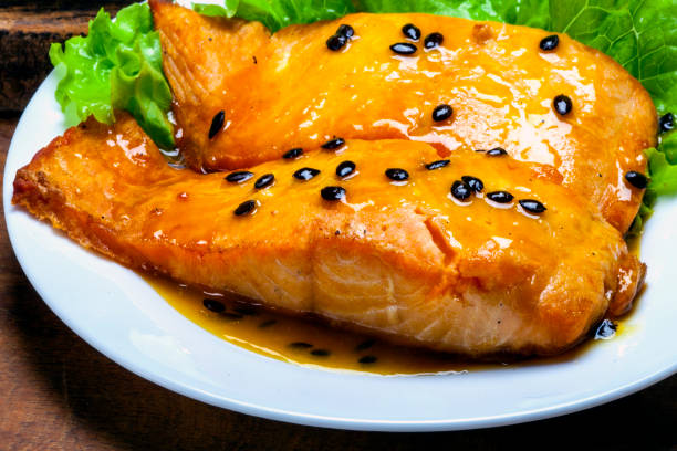 istock grilled salmon with salad 1144829578
