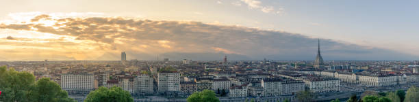 Turin, City panorama, Piedmont stock photo