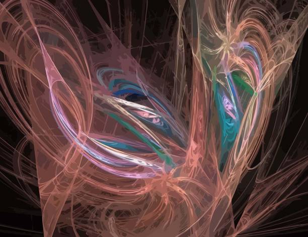 istock image of one Digital Fractal on Black Color 1144833965