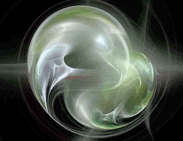 istock image of one Digital Fractal on Black Color 1144834246