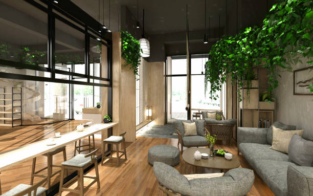 istock 3D render of cafetaria and restaurant 1144834414