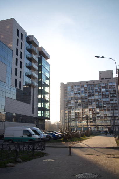 istock City quarter in spring morning 1144834563