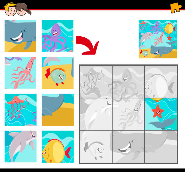 istock jigsaw puzzles with sea life animals 1144835414