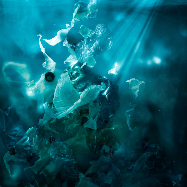 istock Toxic plastic waste floating underwater in the ocean 1144837422