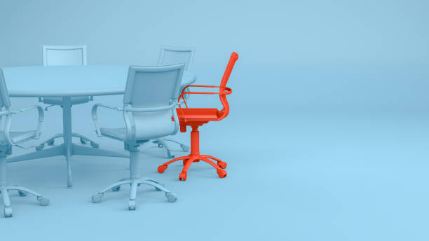 istock Red Different Chair, Leadership Concept, Minimal Design 1144839898