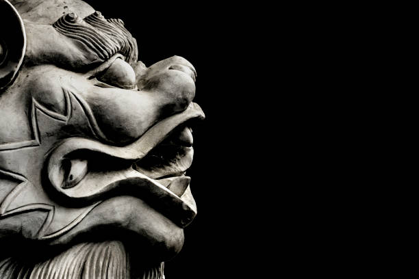 istock Chinese Art Lion Sculpture Background 1144839918