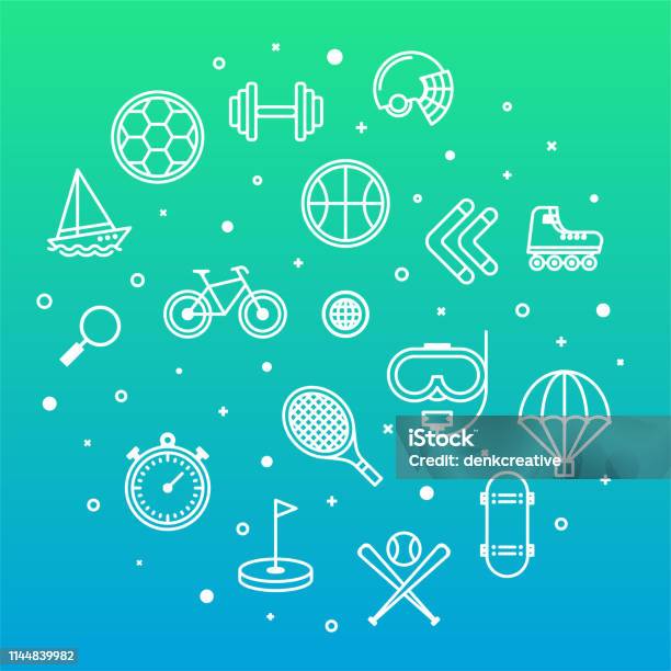 Check Scores Sports News Outline Style Outline Infographic Design Stock Illustration - Download Image Now