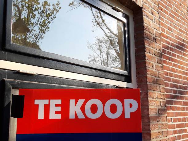 istock Dutch Home For Sale Sign Writing In Dutch Language Scenery 1144841361