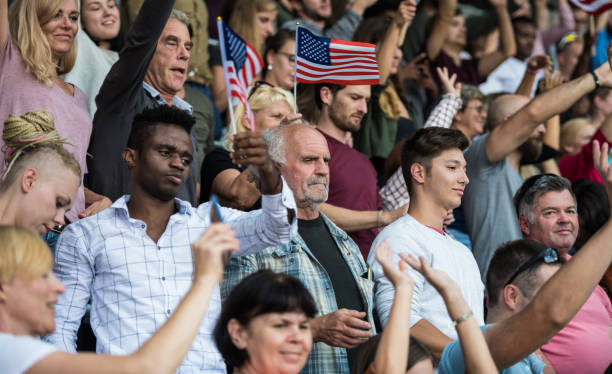 istock Excited USA Fans Cheering For Their Team 1144842537