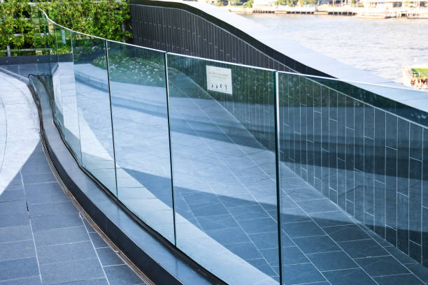 istock tempered laminated glass railing balustrade panels frame less ,safety glass for modern architectural buildings. 1144850310