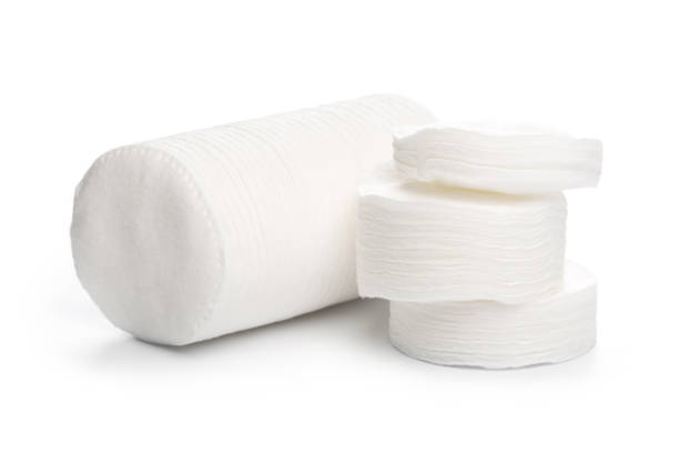 istock Cotton swabs isolated on a white background. Cotton disks 1144851959