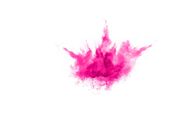 istock Pink powder explosion on white background. Halloween background. 1144855121