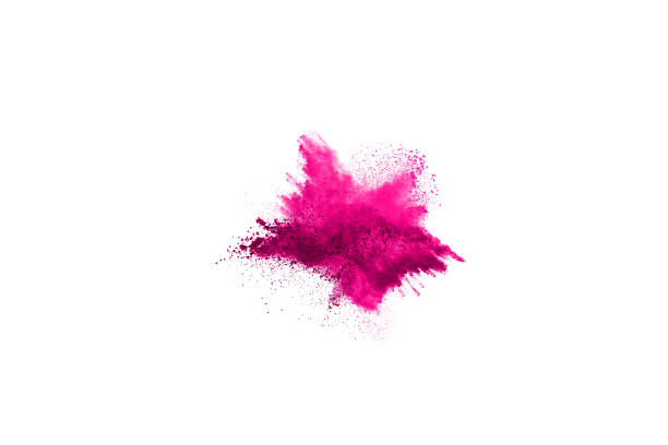 istock Pink powder explosion on white background. Halloween background. 1144855126