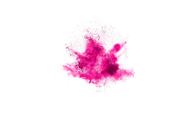 istock Pink powder explosion on white background. Halloween background. 1144855133