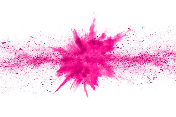istock Pink powder explosion on white background. Halloween background. 1144855141
