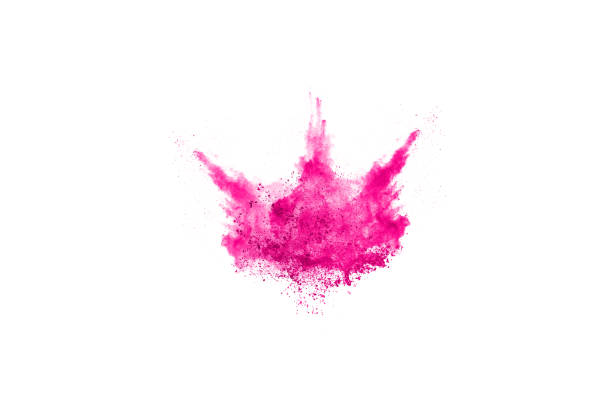 istock Pink powder explosion on white background. Halloween background. 1144855144