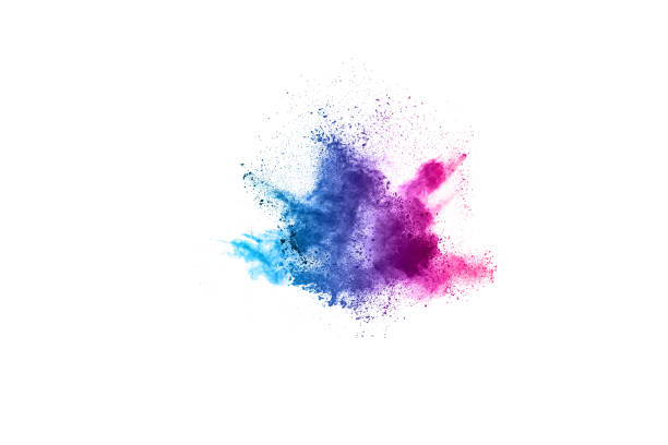 istock abstract powder splatted background. Colorful powder explosion on white background. Colored cloud. Colorful dust explode. Paint Holi. 1144855271