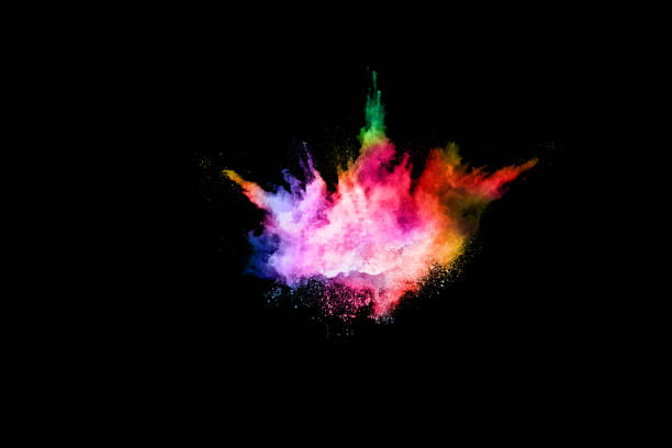 istock abstract colored dust explosion on a black background.abstract powder splatted background,Freeze motion of color powder exploding/throwing color powder, multicolored glitter texture. 1144855302