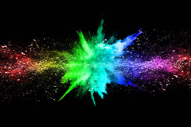 istock abstract colored dust explosion on a black background.abstract powder splatted background,Freeze motion of color powder exploding/throwing color powder, multicolored glitter texture. 1144855305