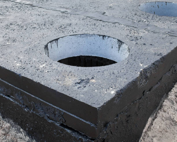 istock Manhole in the concrete block 1144855335