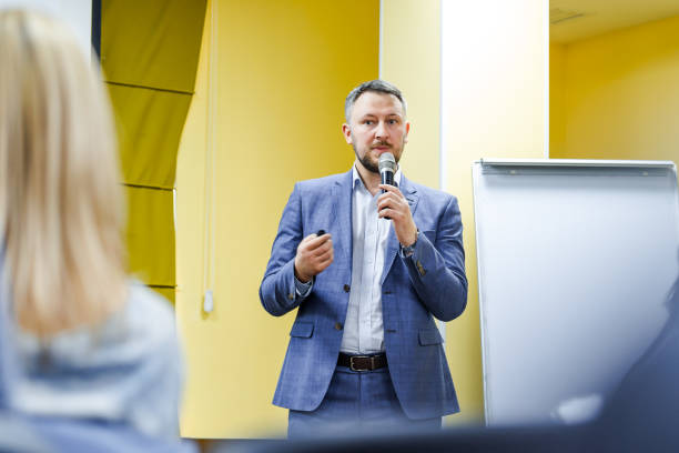 istock Businessman giving presentation to his Colleagues. 1144864876