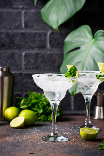 istock Margarita cocktail with lime and ice 1144869694