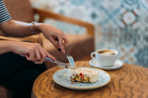 istock Coffee and cake on the table in a cafe 1144870169