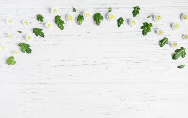 istock Frame for greeting card. Background for a banner with flowers, gift and space for copywriting. Template banner with flower for design. Flower banner 1144871520