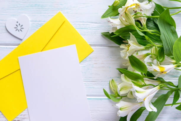 istock Layout for greeting inscription, company logo, e mail distribution. Mock up blank. Frame for text with natural colors. Banner with flowers and copy space. Flat lay, top view. 1144871583