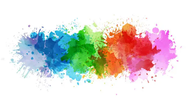 Vector illustration of Colorful watercolor splashes