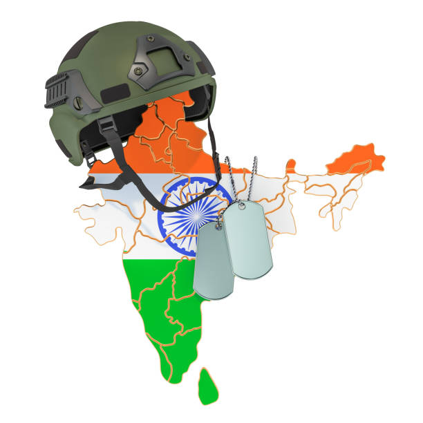 Indian military force, army or war concept. 3D rendering isolated on white background