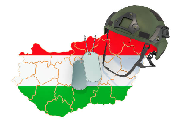 istock Hungarian military force, army or war concept. 3D rendering isolated on white background 1144875926