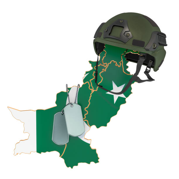 Pakistani military force, army or war concept. 3D rendering isolated on white background