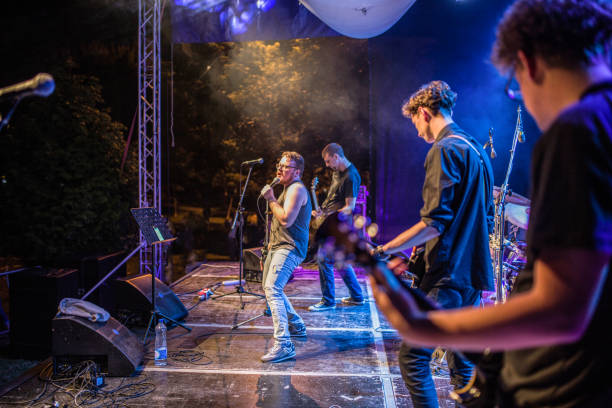 istock Young musicians on the stage 1144876357