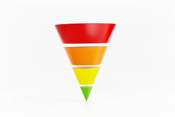 istock Colorful Funnel Diagram On White Background 1144878958