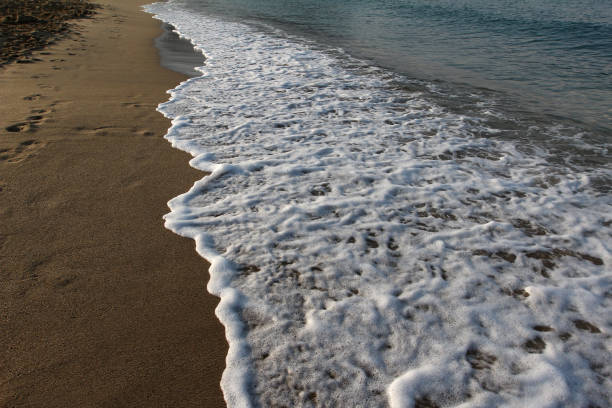 istock White foamy wave popping out on a beach 1144879680