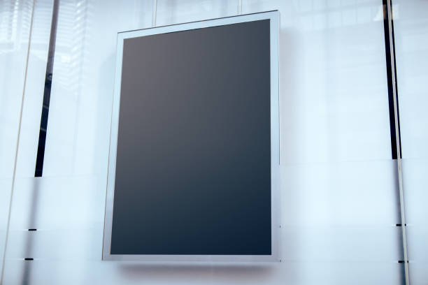 istock Closeup of empty black billboard 1144881386