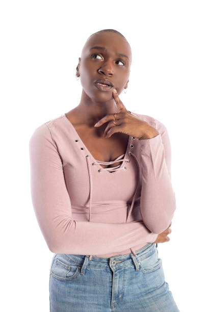 istock Black African American Woman Thinking and Deciding 1144903431