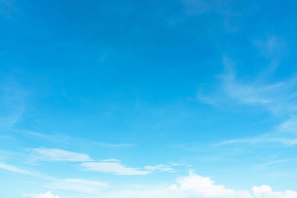 istock Summer blue sky soft clear Cloudy background. Puffy Cloud move by windy on beach concept Felling good-tempered relaxing  sunset wallpaper, sunrise journey to travel in tropical fog shiny mist style 1144913058